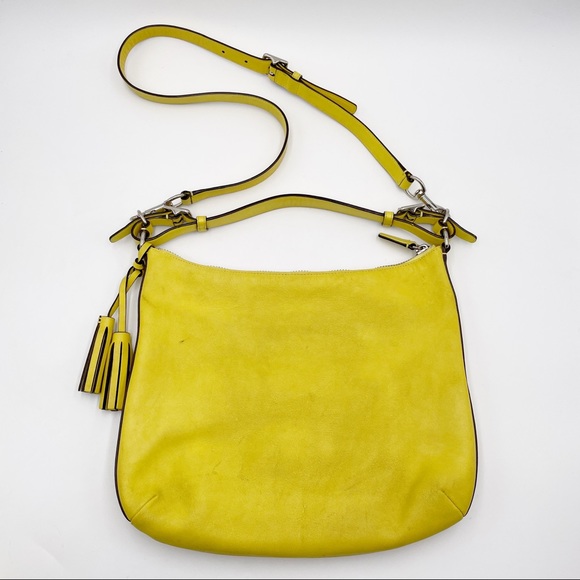 Coach Legacy Courtney Slim Convertible 22831 Yellow Leather Hobo Bag - Picture 6 of 16